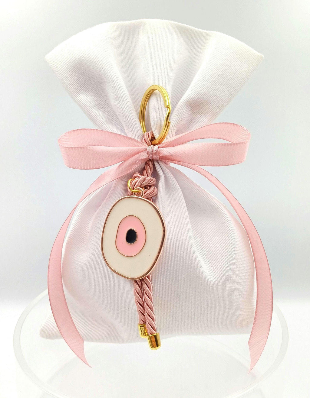 Greek baptism boboniera ,Rose gold Evil eye  Keychain,jordan almond candy, Girl baptism, baptism Mpomponiera, Bomboniere, Koufeta,10 pcs.
