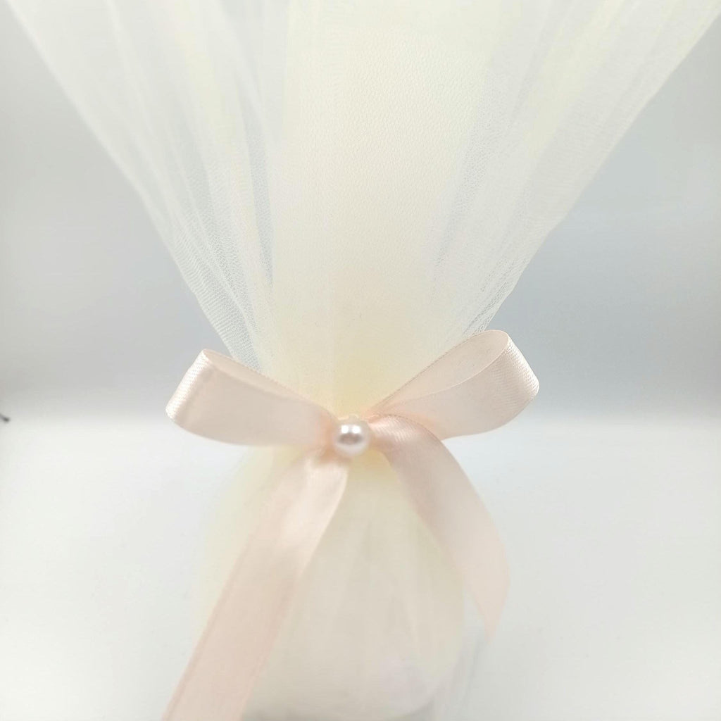 10 pcs, Greek Bombonieres, Orthodox wedding, Greek traditional tulle favor, Christening wedding favors with pearl, koufeta jordan almond.