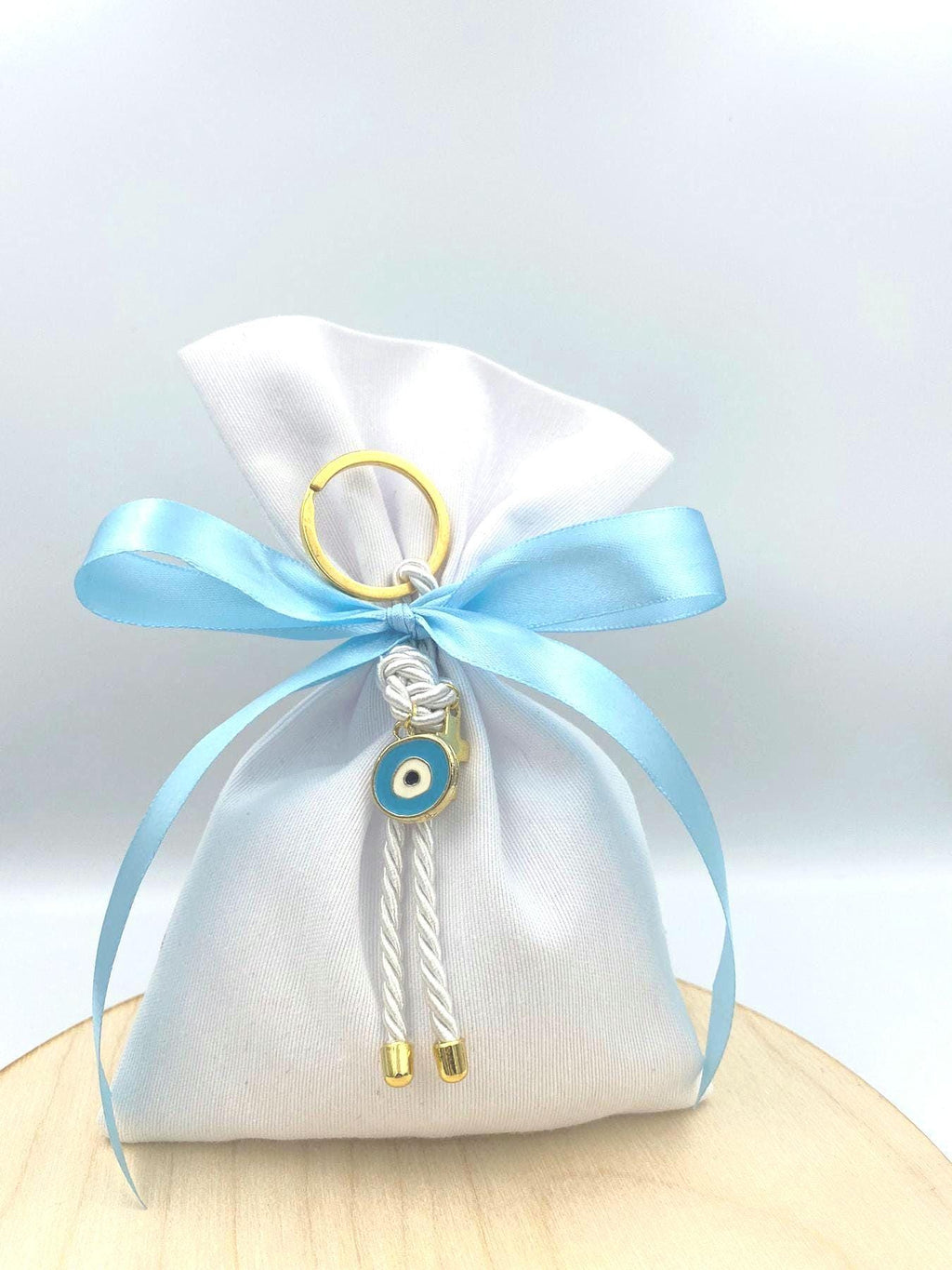 10pcs, Greek baptism favors, Evil eye keychain martyrika , Boy baptism, Christening favor, koyfeta, bomboniera almond candy favor.