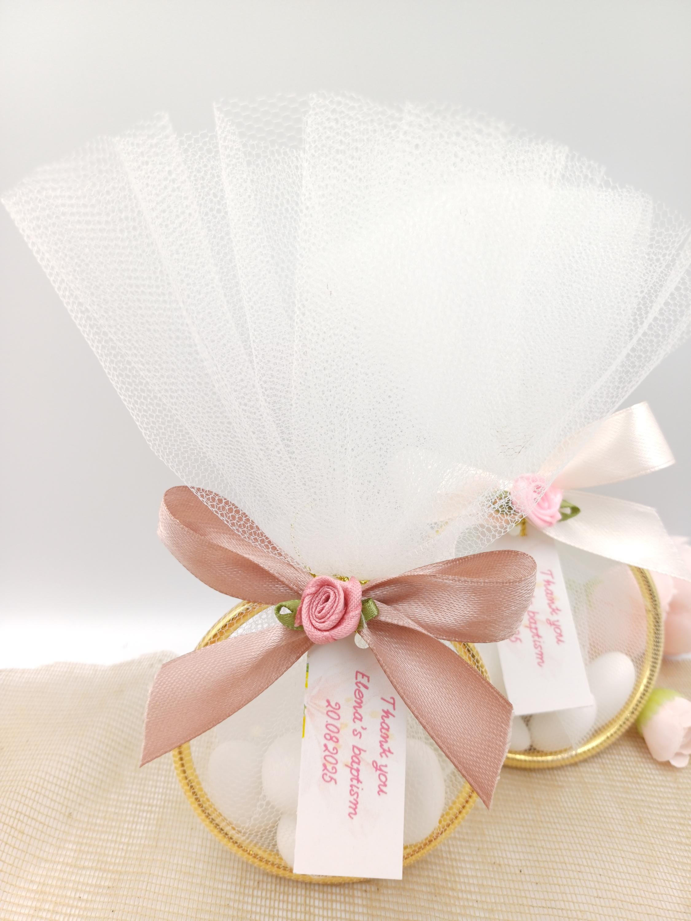 Personalized Baptism bombonieres Wedding Favors Almond Candy -Engagement ring Favors -Greek bombonieres - Christening gifts Koufeta-10 pcs