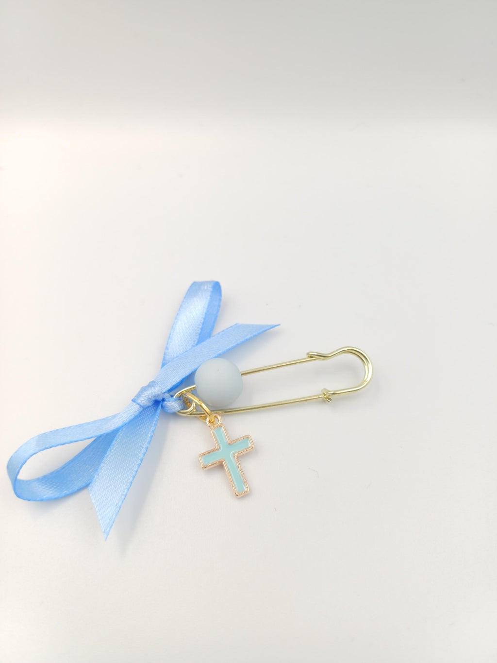 10 pcs, Greek Baptism enamel cross Martyrika safe pins, Boy baptism Witness favors pins, Baby shower , First Communion favors,Tyrcoise cross