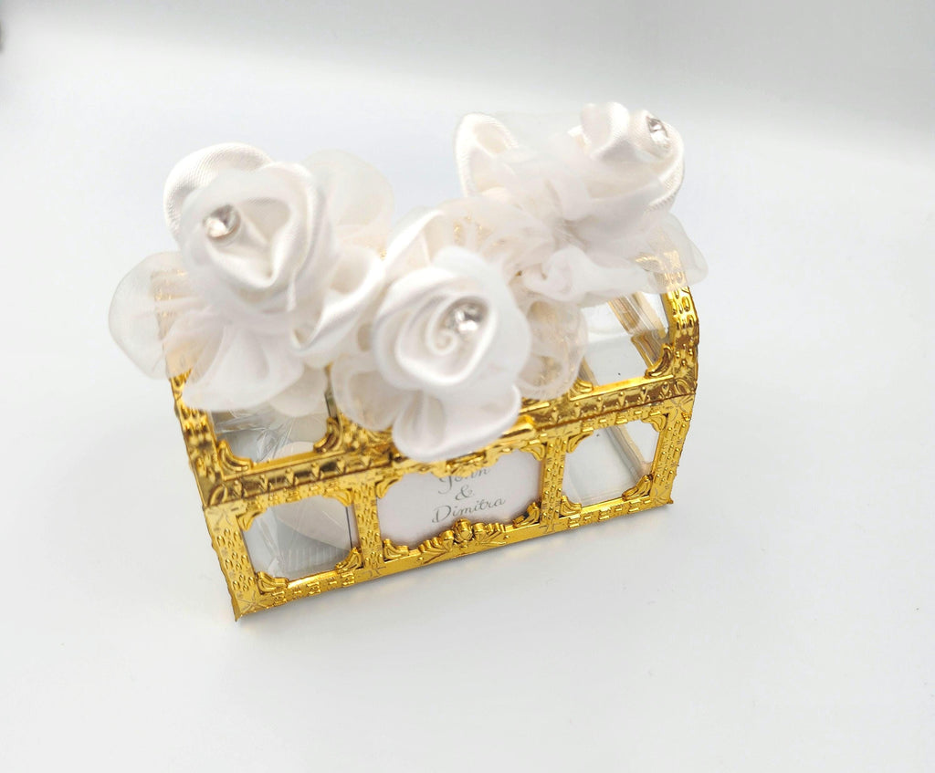 10 pcs-Wedding Favors for Guests ,wedding Favor Boxes,Gold Trinket box-Baby Shower Favors,Bridal Shower Favors,Greek bombonieres box.