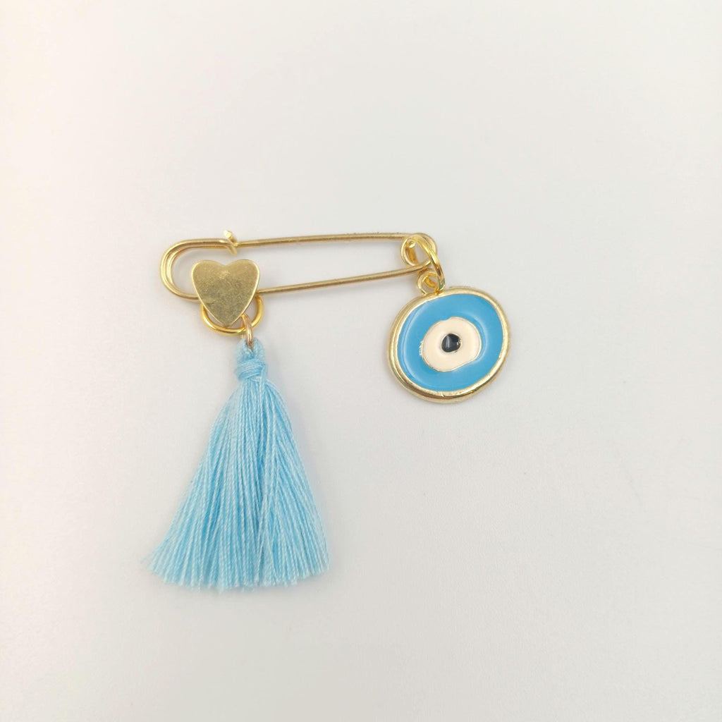 10 pcs, Greek Baptism  evil eye Martyrika safe pins, Boy baptism, Witness favors pins, Baby shower , First Communion favors, Greek mati.