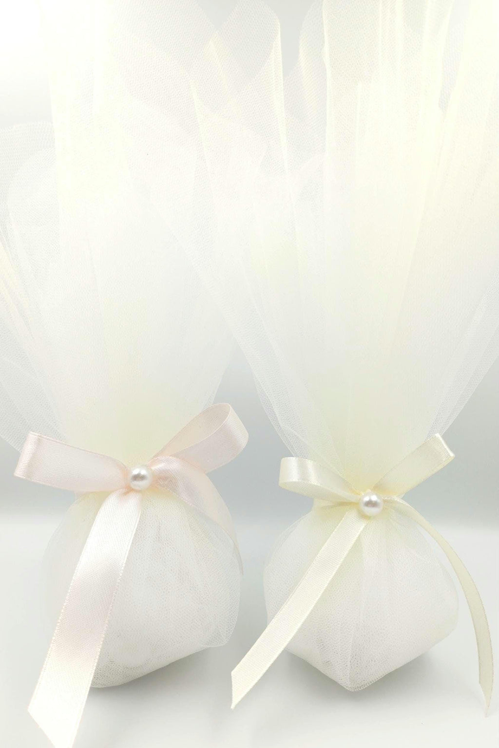 10 pcs, Greek Bombonieres, Orthodox wedding, Greek traditional tulle favor, Christening wedding favors with pearl, koufeta jordan almond.