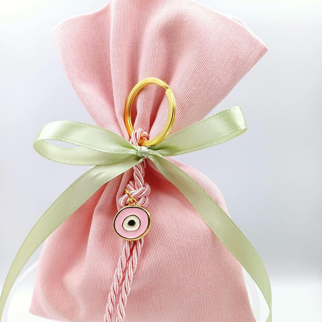 10 pcs, Greek baptism bomboniera ,Evil eye  Keychain,jordan almond candy, Girl baptism, Orthodox baptism Mpomponiera, Bomboniere, Koufeta