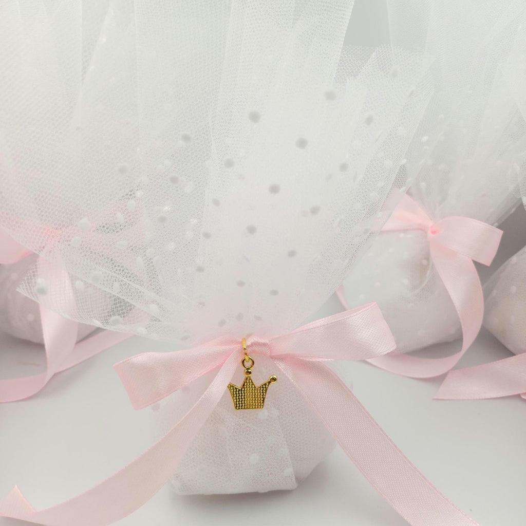 Greek Baptism favors,princess themed traditional tulle bombonieres koufeta ,mi bautizo ,first communion, Italian Bomboniere ,10 pcs.