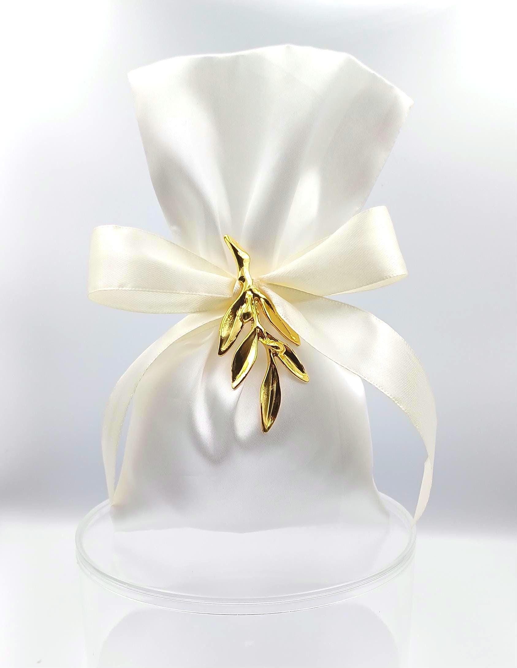 10 pcs,  Greek wedding  bombonieres ,Luxury Wedding Favor, Olive branch favors, Orthodox wedding, Koufeta, Bomboniere,Olive favor bags.