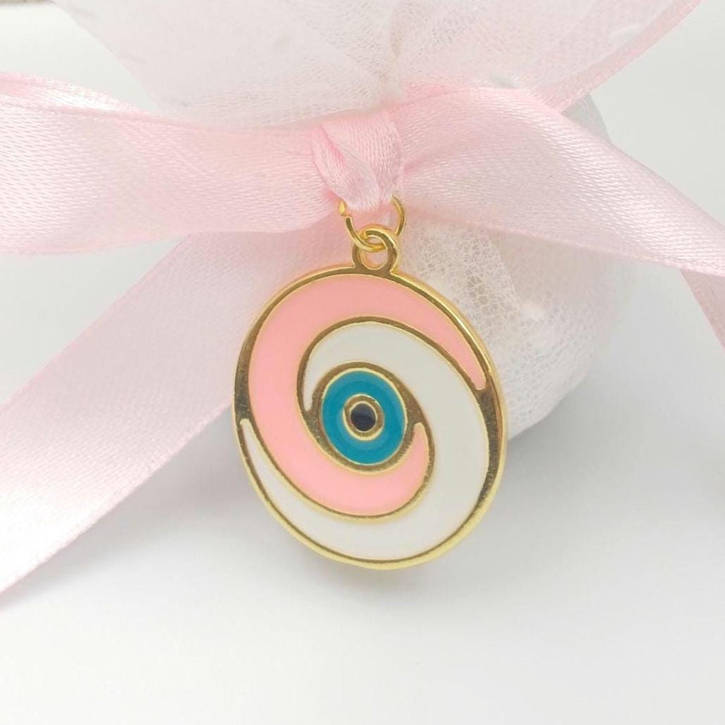 Baptism favors, orthodox Pink Evil eye favors bomboniera jordan almonds koufeta ,mi bautizo confetti,first communion , baby shower 10 pcs.