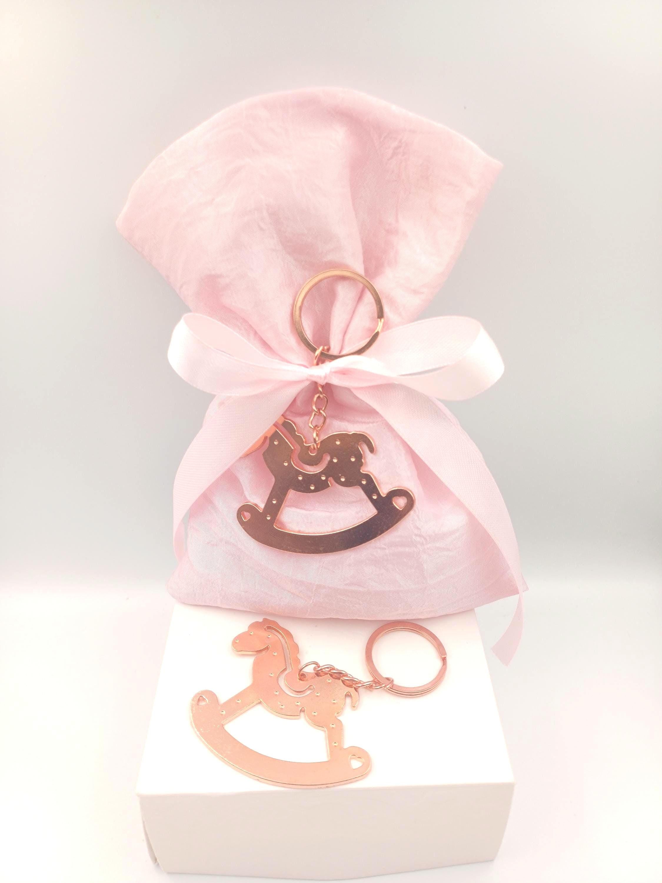 10 pcs,Pink Baptism favors Greek Orthodox baptism boubounieres ,baby shower gifts for guests, Almond candy koufeta bags, Animal party favor.