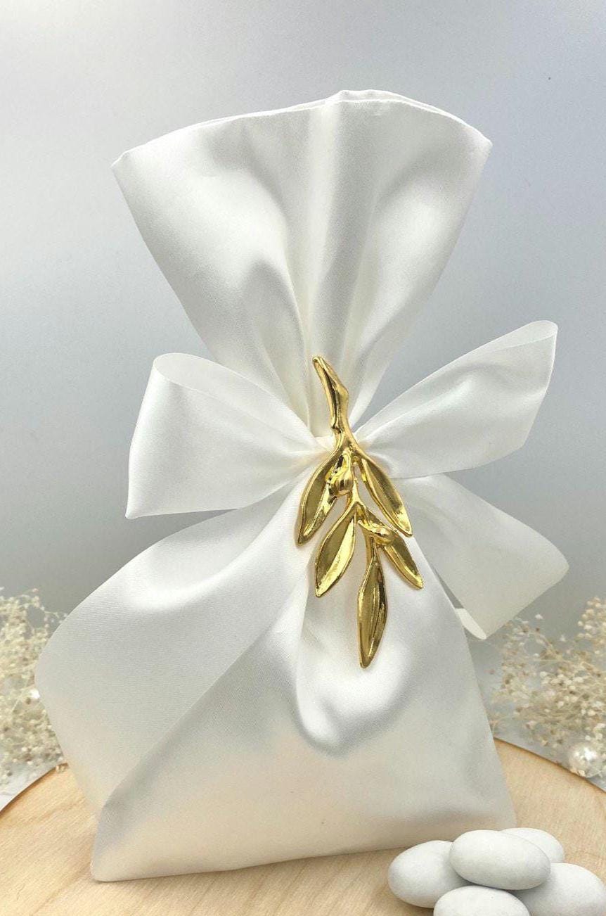 10 pcs,  Greek wedding  bombonieres ,Luxury Wedding Favor, Olive branch favors, Orthodox wedding, Koufeta, Bomboniere,Olive favor bags.