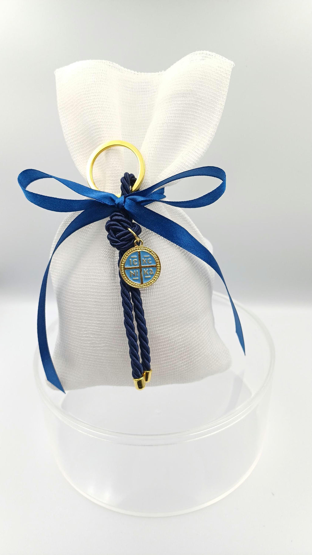 10 pcs, Greek baptism bombonieres, Keychain favors, Boy baptism favors, Koufeta almond candy, Bombonieres, martyrika, christening favors