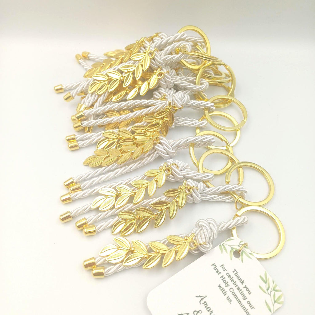 10 pcs, Personalized Olive branch Key chain wedding favors, Bridal Shower party, Greek baptism witness gifts, baptism favor, Gift for guests