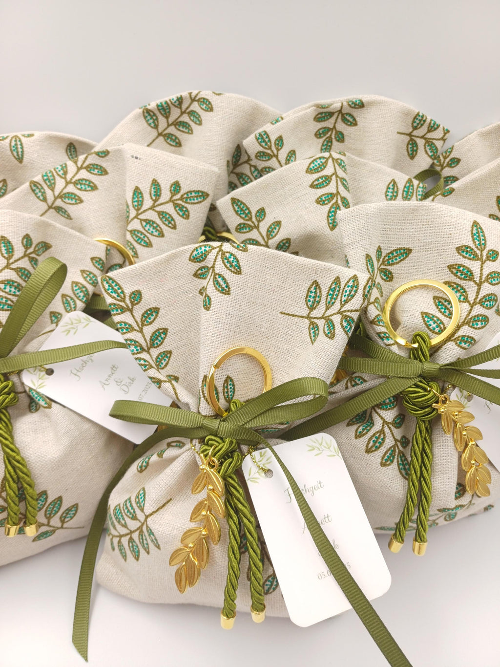 Personalized Olive Wedding Favors Olive branch Bombonieres Koufeta Gifts for Guests almond candy bags Greek baptism favors 10 pcs