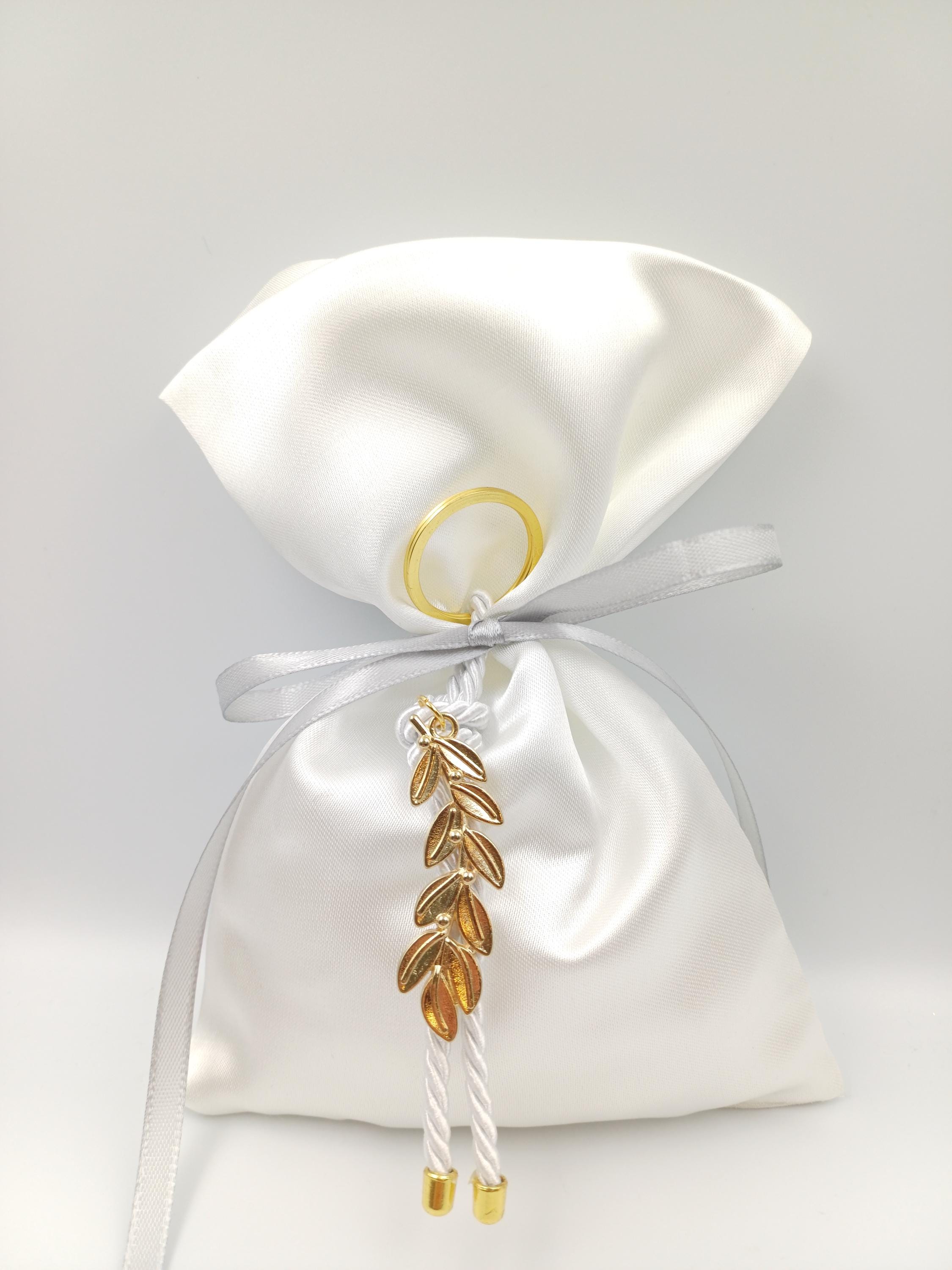 10 pcs,Luxury Wedding favors olive branch keychain gifts,Greek bombonieres, Orthodox favors,bridal shower, Almond candy bags gifts,koufeta