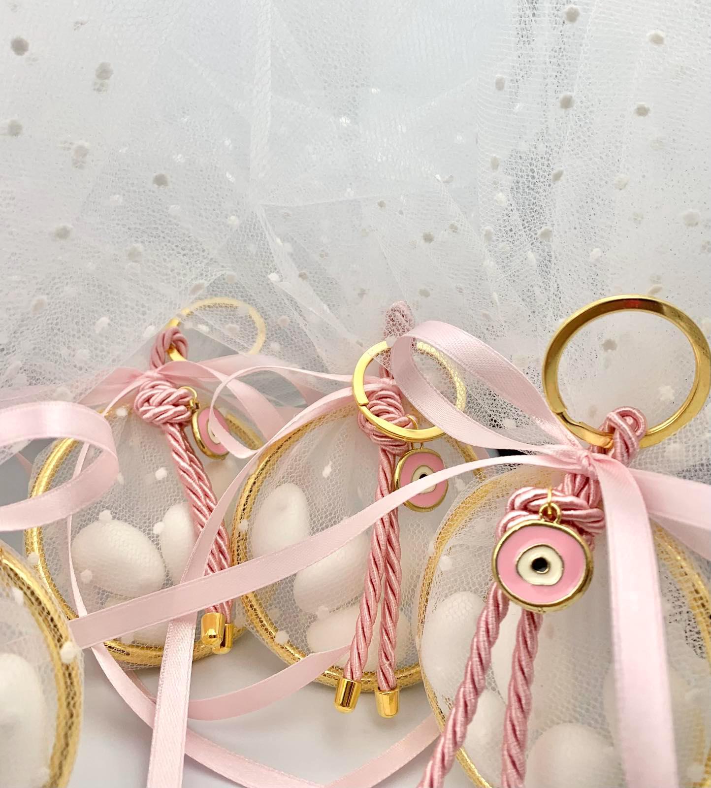 10 pcs, Greek baptism Mpomponiera, Evil eye keychain, Orthodox baptism girl favor, almond candy. Koufeta, Martyrika,jordan almond,mi bautizo