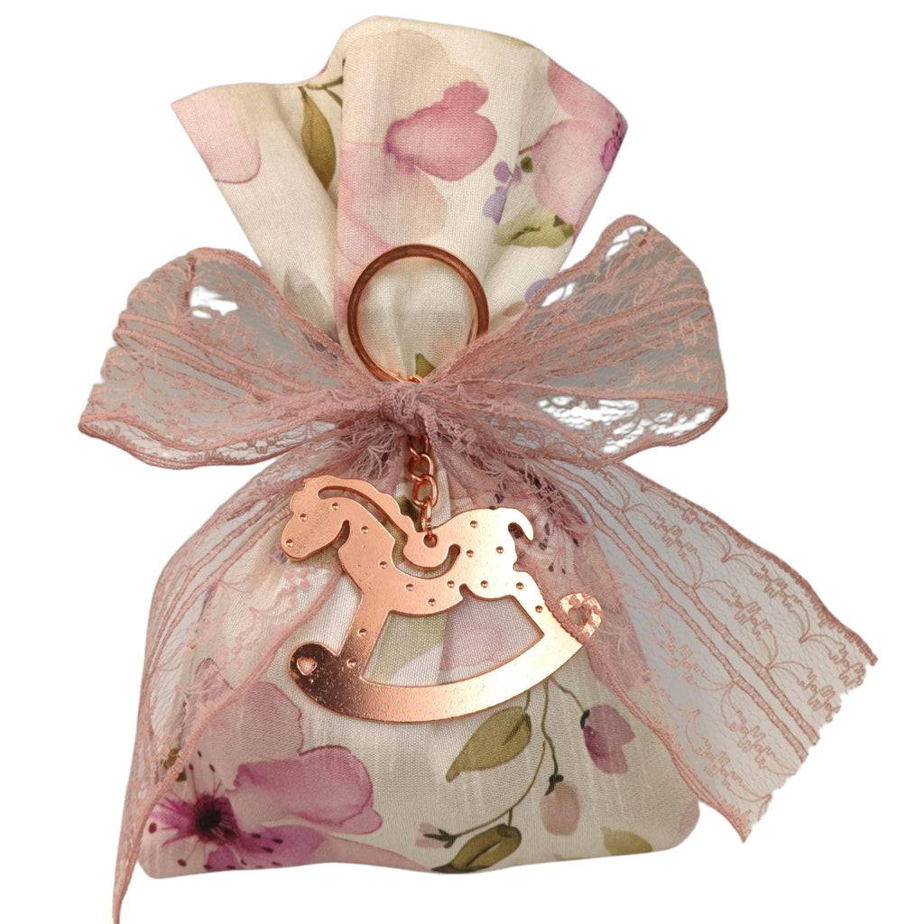 Floral Baptism favors  Greek Orthodox baptism boubounieres ,Communion gifts sugared Almond candy satin pouches , koufeta bags ,10 pcs.