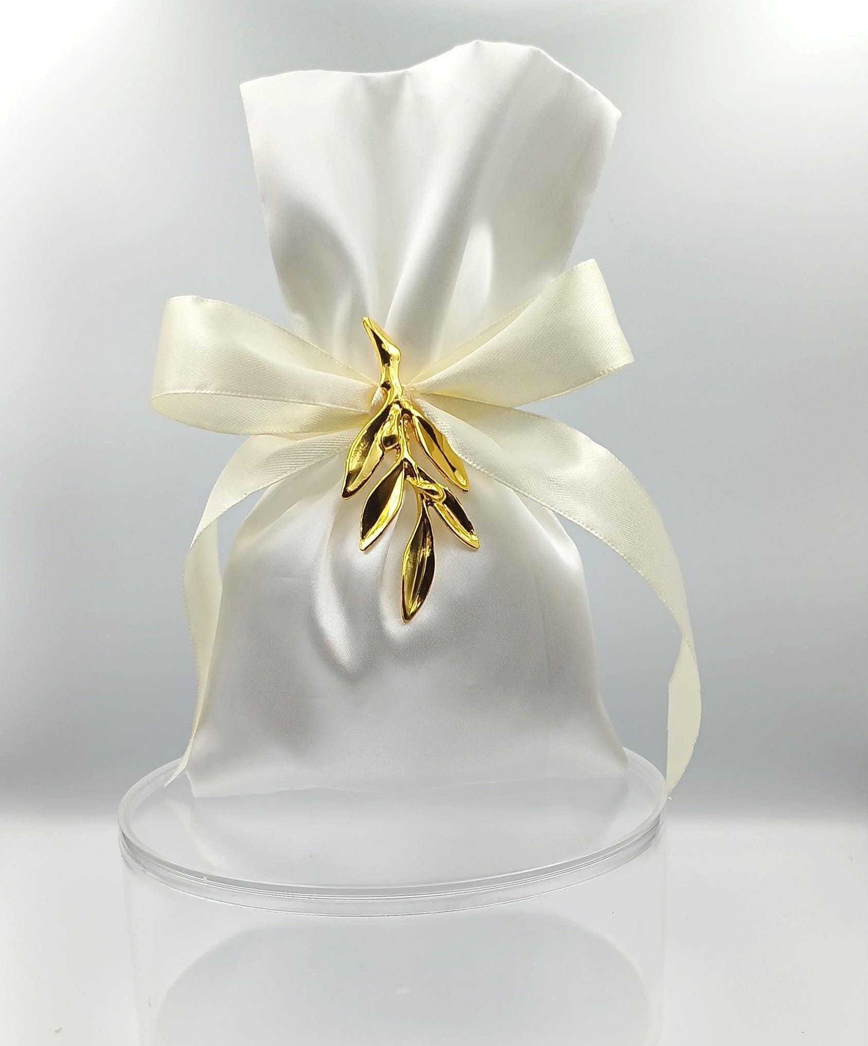 10 pcs,  Greek wedding  bombonieres ,Luxury Wedding Favor, Olive branch favors, Orthodox wedding, Koufeta, Bomboniere,Olive favor bags.