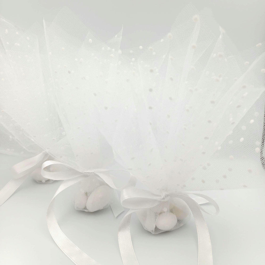Wedding favor Tulle Almond candy bags, Orthodox Greek traditional Bombonieres  Greek baptism jordan almond koufeta, bridal shower, 20 pcs.