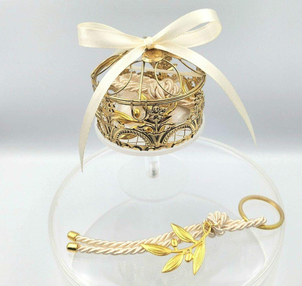 10 pcs Wedding Favors for Guests, Metallic Gold Jewerly Favor Box, Baby Shower Favor, Bridal Shower Favor,Greek bobonieres.