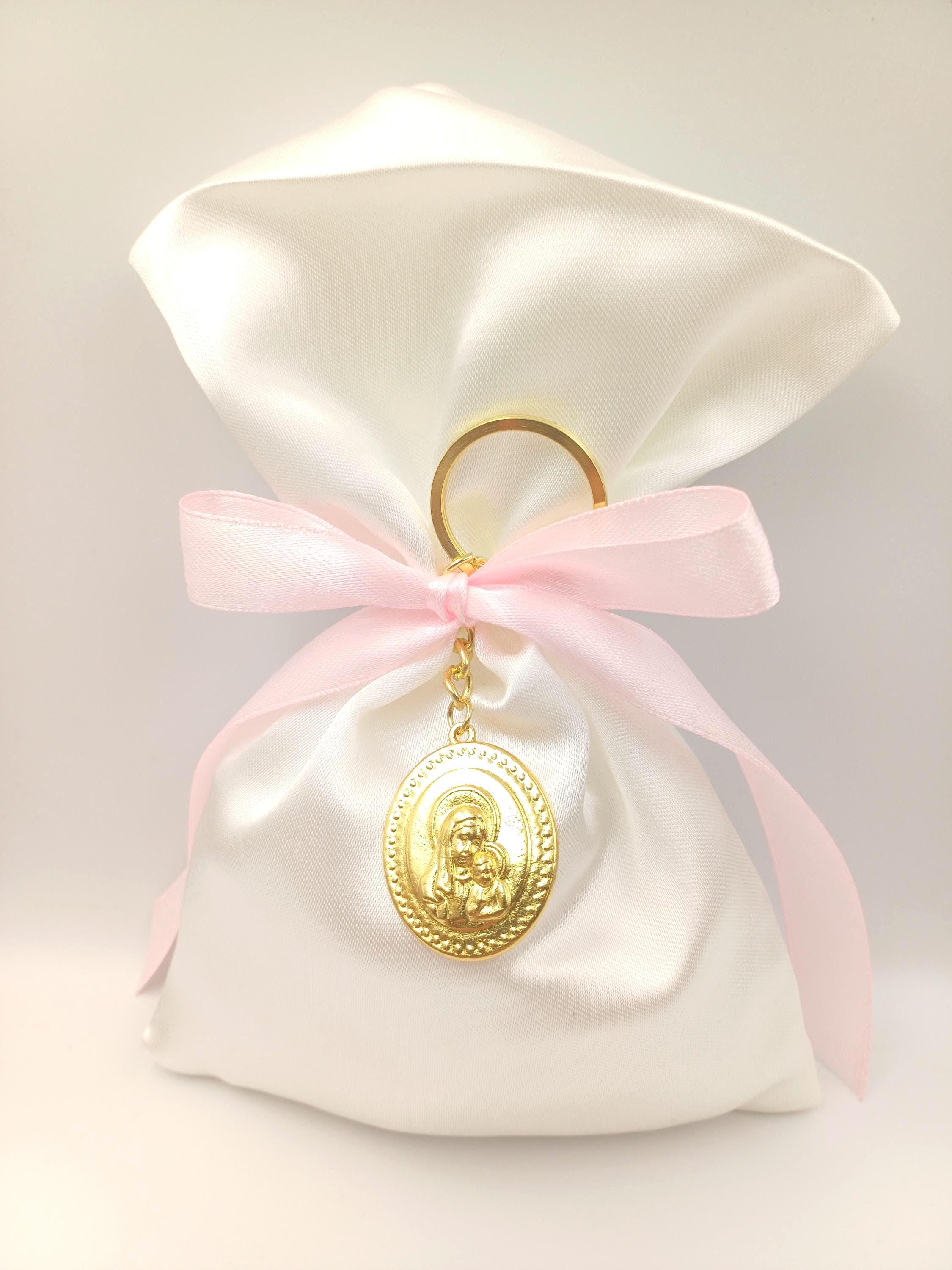 10 pcs, Greek baptism  Panagia icon, bombonieres, Christening favor Orthodox Keychain favors, Girl baptism favors Almond candy koufeta.
