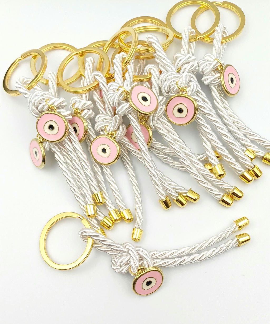 10 pcs, Martyrika, Martirika, Greek Orthodox Baptism, Keychain with evil eye, Christening favor, Witness favor, first communion.