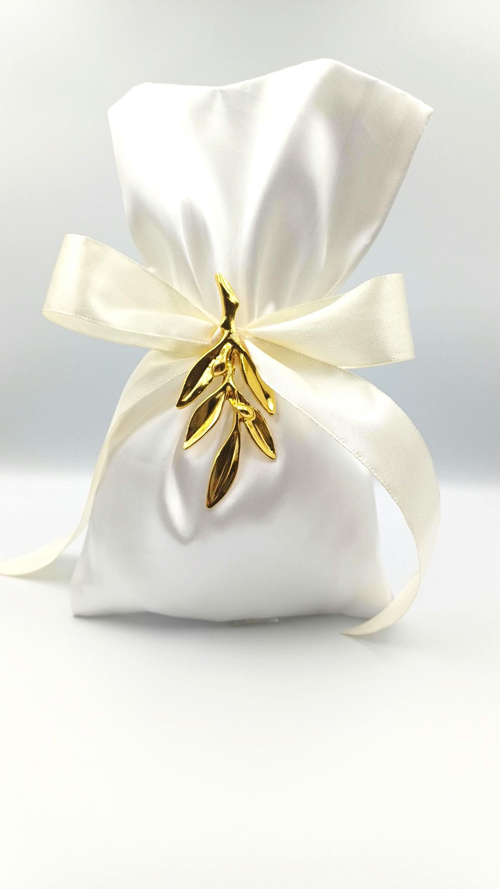 10 pcs,  Greek wedding  bombonieres ,Luxury Wedding Favor, Olive branch favors, Orthodox wedding, Koufeta, Bomboniere,Olive favor bags.