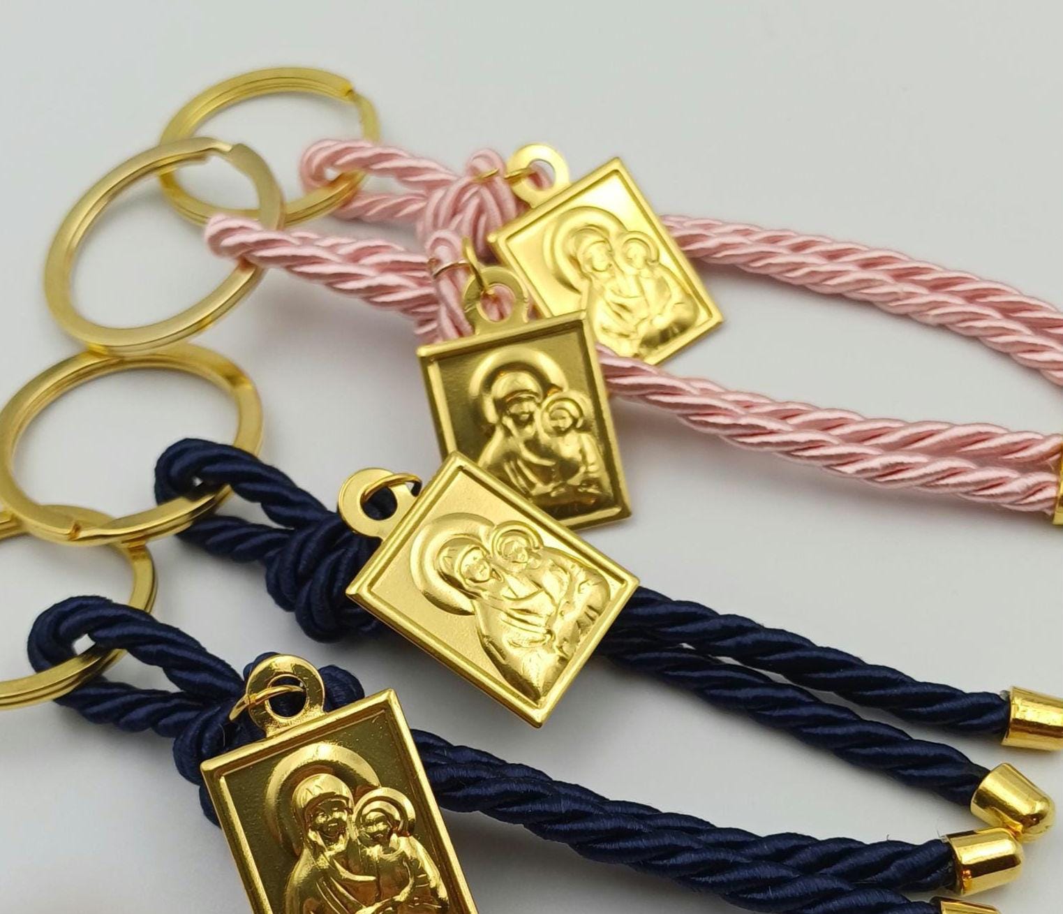 10 pcs, Greek Baptism Martyrika, Girl Keychain favors, Martyrika, Orthodox baptism, Witness favor, First communion favors, Christening icon
