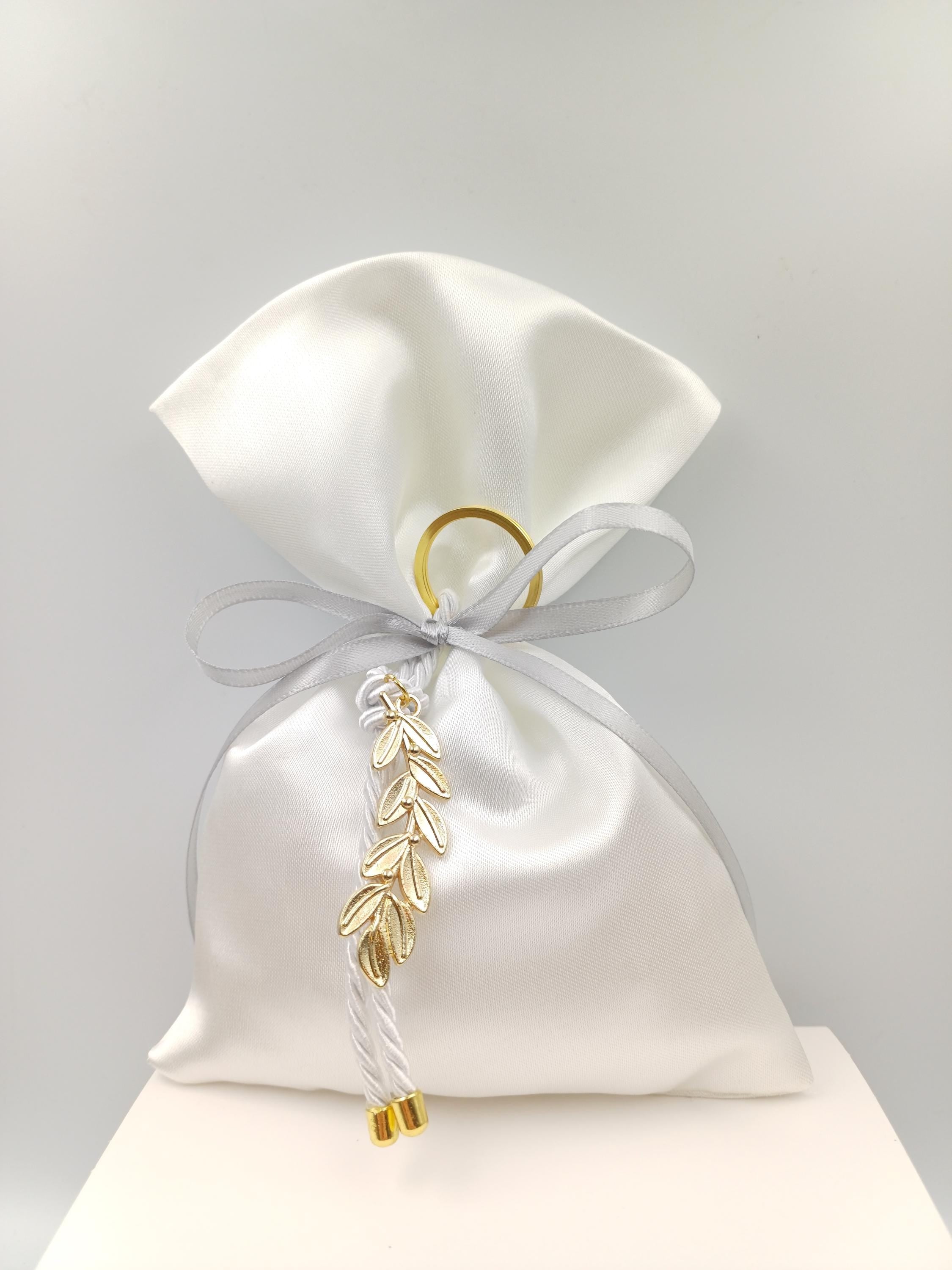 10 pcs,Luxury Wedding favors olive branch keychain gifts,Greek bombonieres, Orthodox favors,bridal shower, Almond candy bags gifts,koufeta