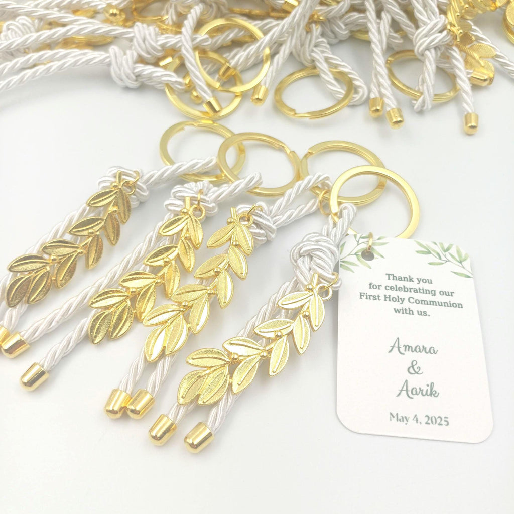 10 pcs, Personalized Olive branch Key chain wedding favors, Bridal Shower party, Greek baptism witness gifts, baptism favor, Gift for guests