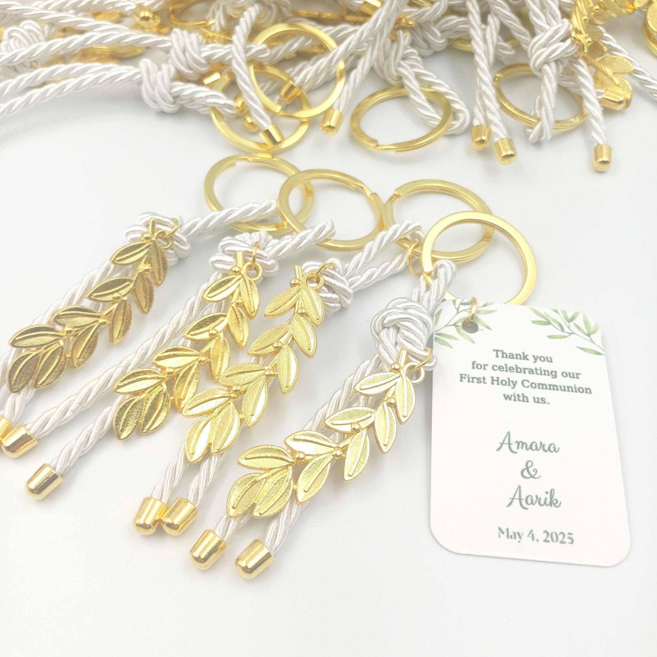 10 pcs, Personalized Olive branch Key chain wedding favors, Bridal Shower party, Greek baptism witness gifts, baptism favor, Gift for guests