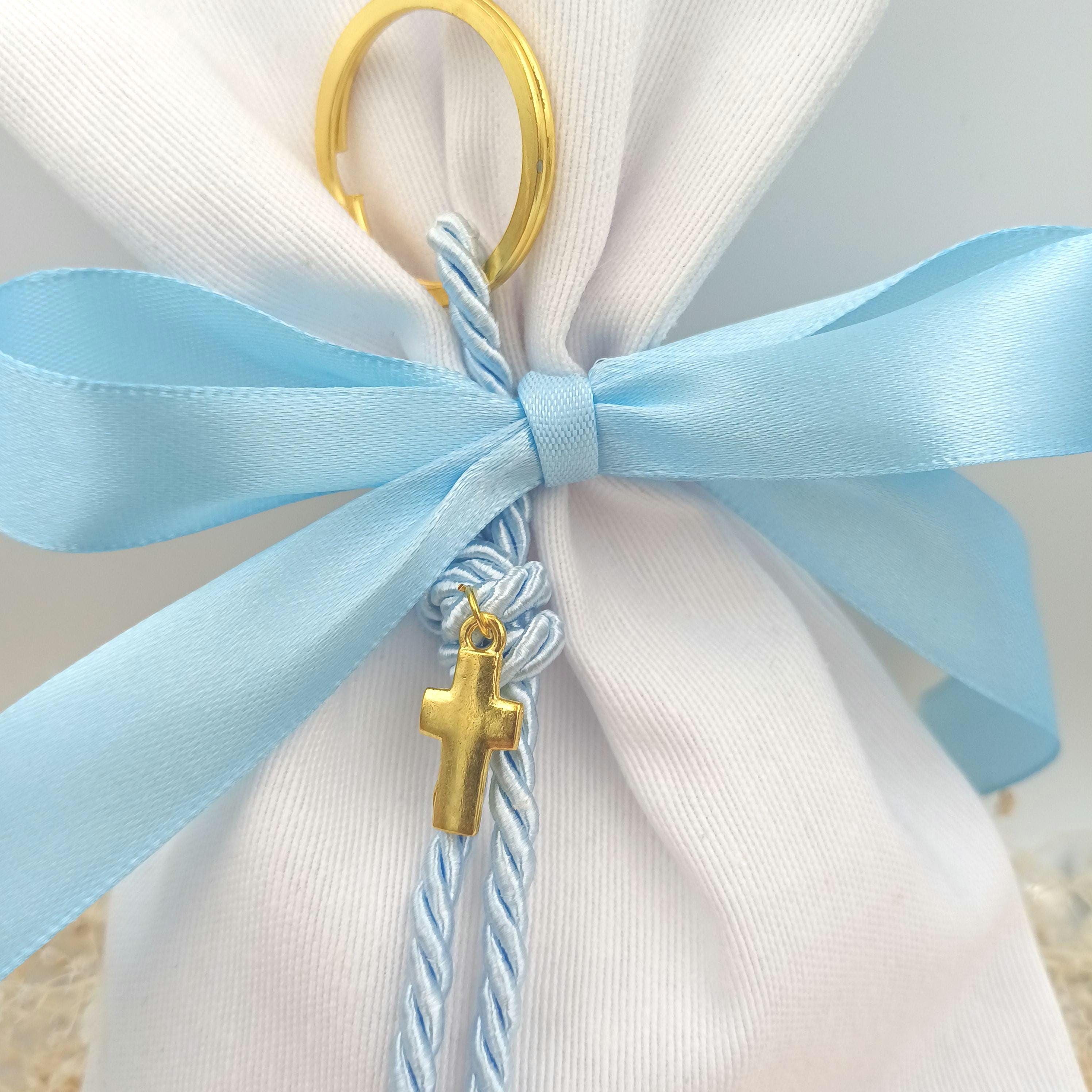 10 pcs, Boboniera for Greek Orthodox Baptism, Christening favors keychain, Boubouniera, Mpomponiera, Koufeta, Boy Greek baptism, Koufeta.