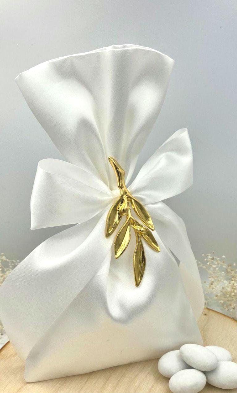 10 pcs,  Greek wedding  bombonieres ,Luxury Wedding Favor, Olive branch favors, Orthodox wedding, Koufeta, Bomboniere,Olive favor bags.