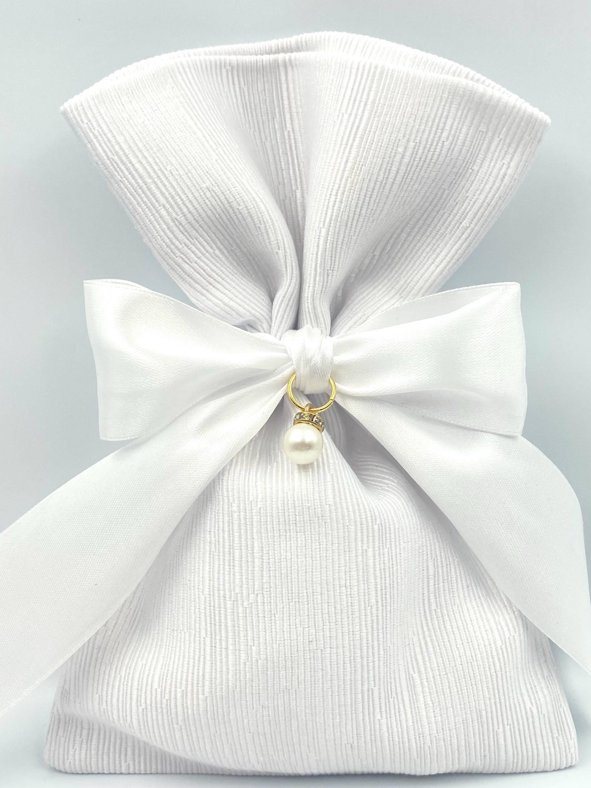 Luxury White Pearl Wedding Favor, White pearl favors, Greek wedding, Orthodox wedding, Koufeta bag,,bridal shower Bomboniere, Koufeta,10pcs