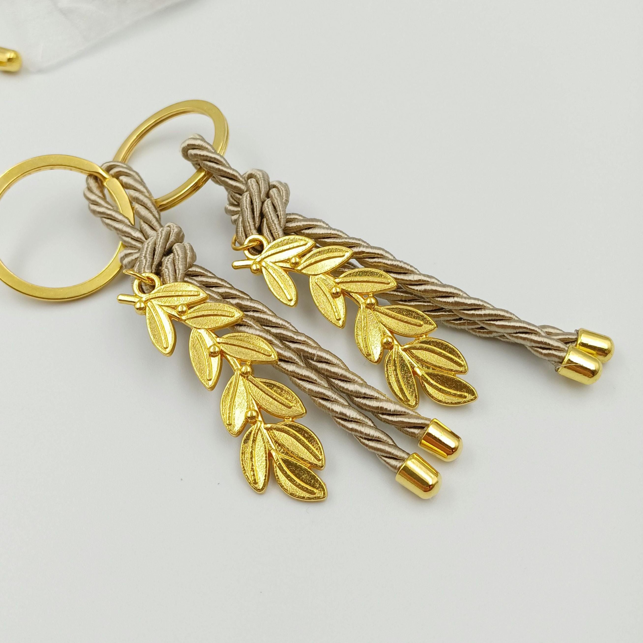 10 pcs, Personalized Martirika Keychain favors olive branch , bridal shower favors, Greek Wedding Favors,Baptism favors, bomboniera koufeta