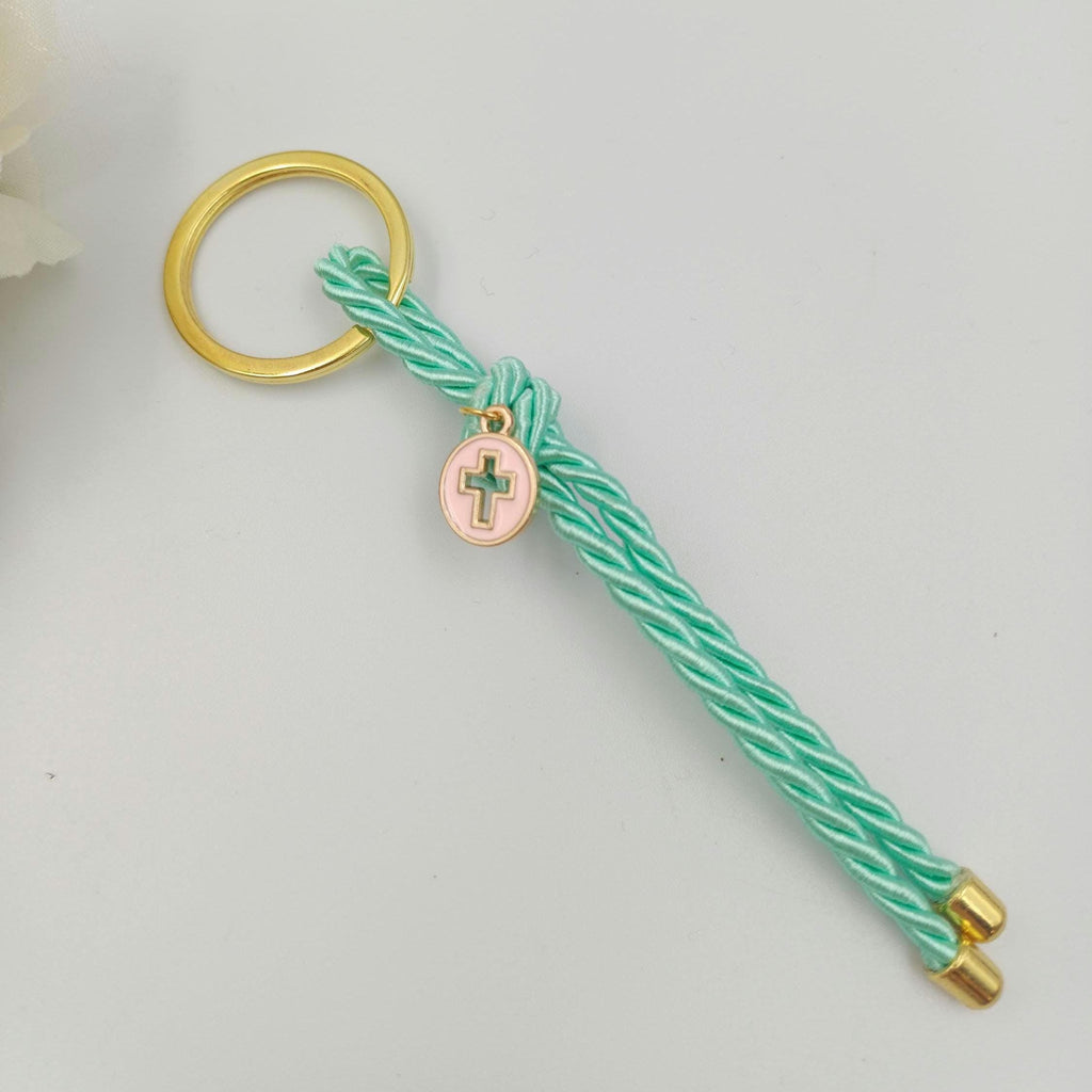 Baptism favors sage green cross keychain Martyrika , Communion favors ,Greek Orthodox Witness favor first communion gifts mi bautizo ,10 pcs