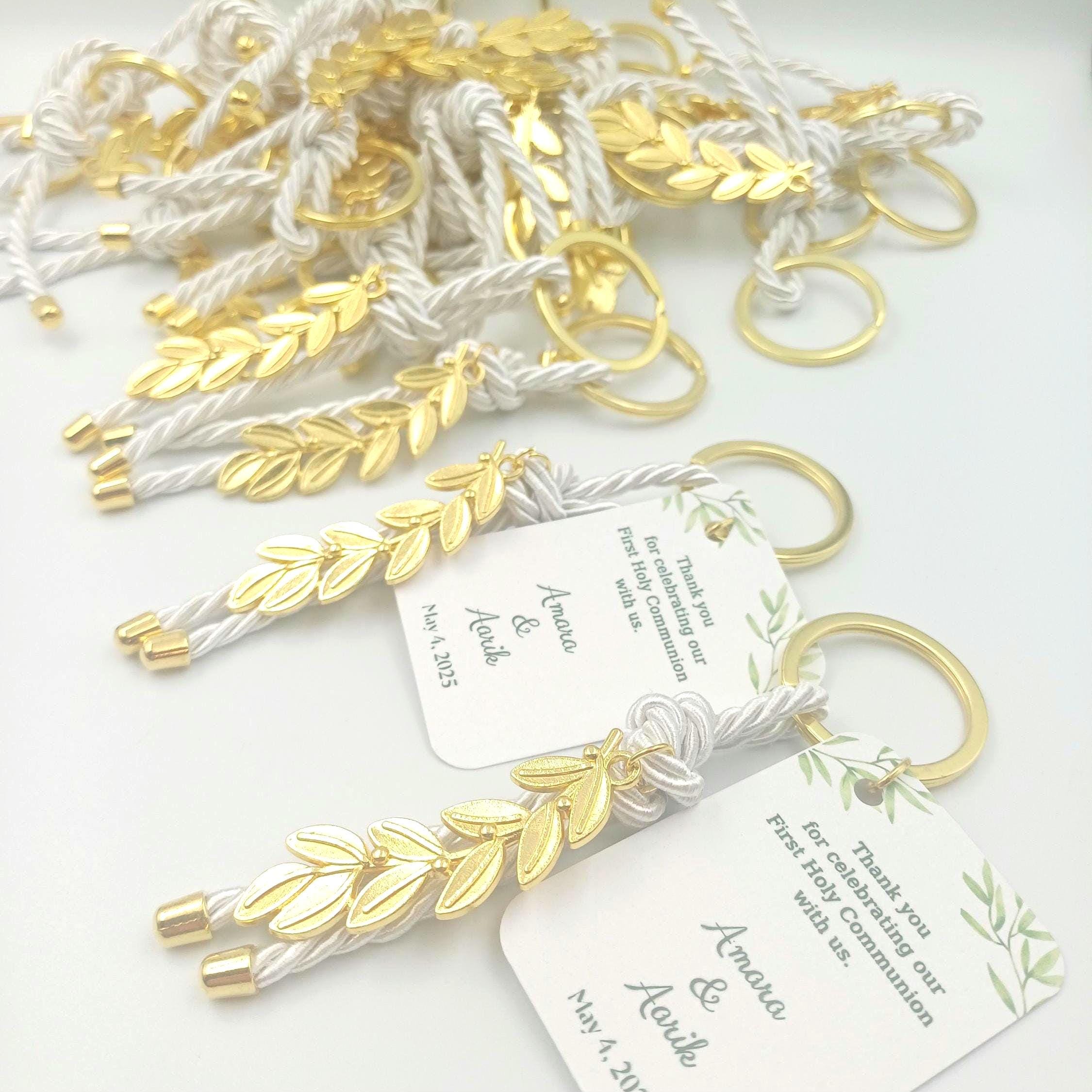 10 pcs, Personalized Olive branch Key chain wedding favors, Bridal Shower party, Greek baptism witness gifts, baptism favor, Gift for guests