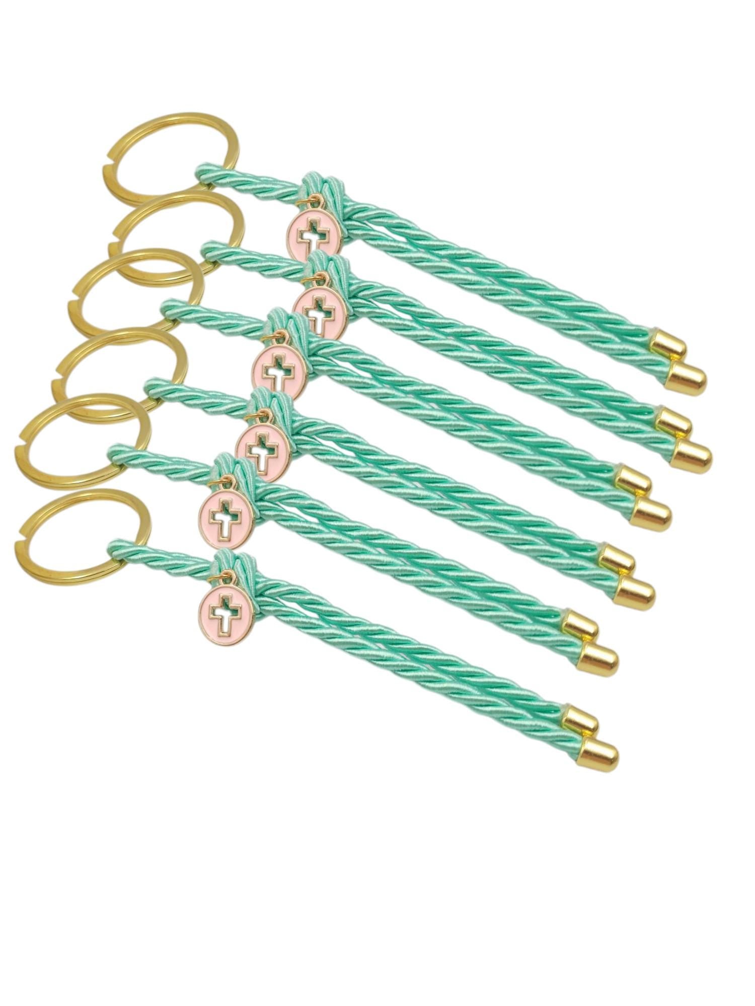 Baptism favors sage green cross keychain Martyrika , Communion favors ,Greek Orthodox Witness favor first communion gifts mi bautizo ,10 pcs