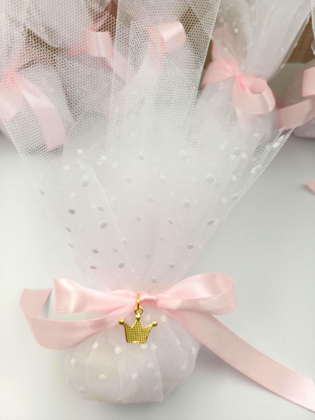 Greek Baptism favors,princess themed traditional tulle bombonieres koufeta ,mi bautizo ,first communion, Italian Bomboniere ,10 pcs.