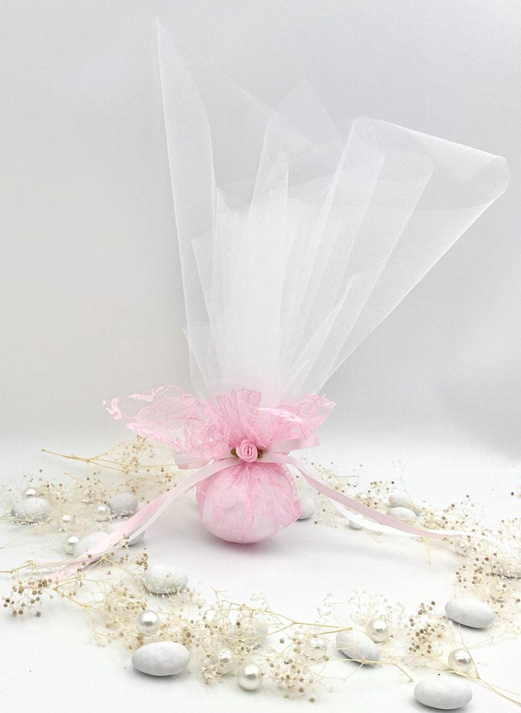 10 pcs, White favors,Pink favors,Tulle and lace Wedding Favor, Greek wedding, Orthodox wedding,  Mpomponiera, Bomboniere, Koufeta.