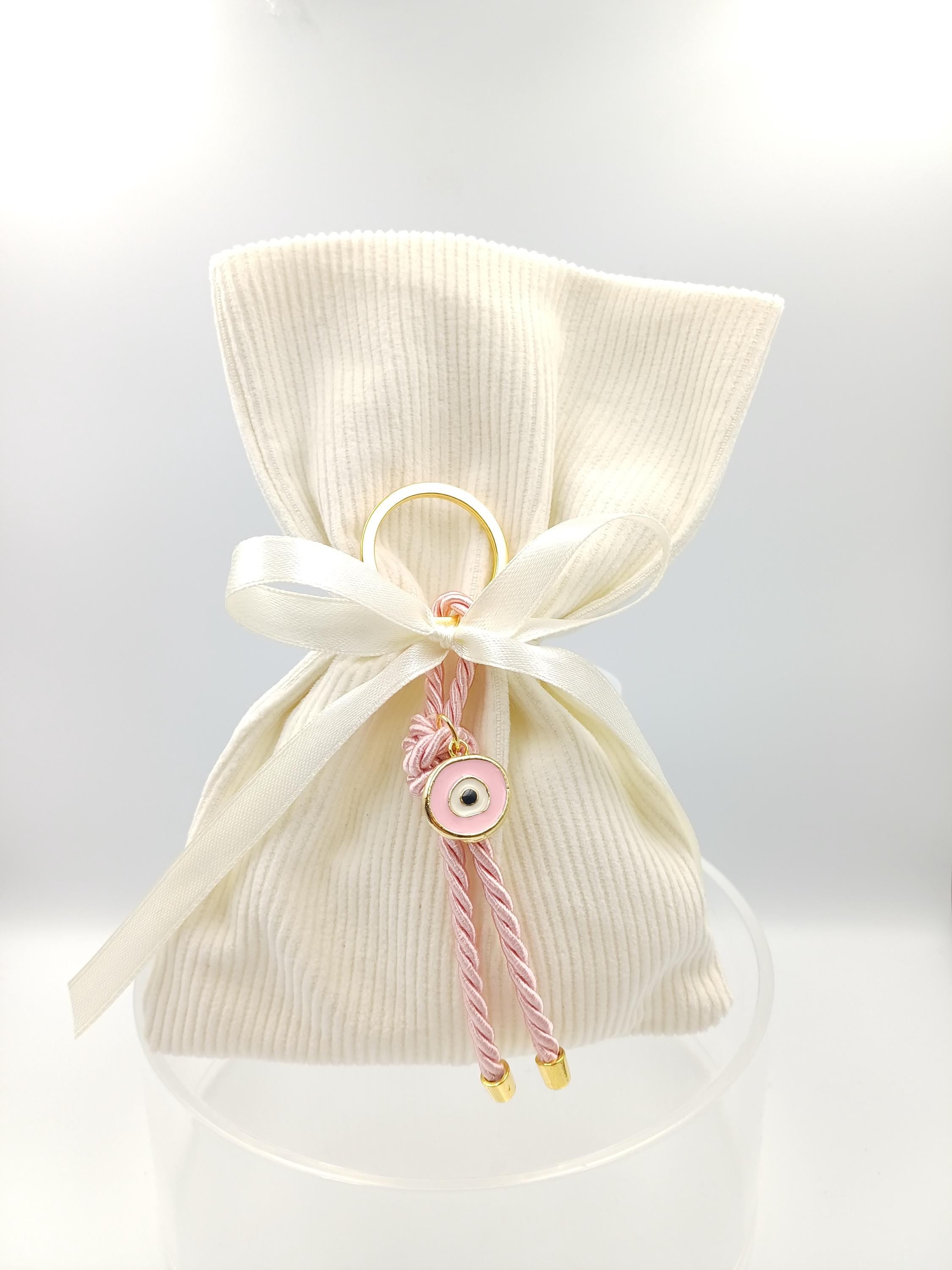10 pcs, Greek baptism bomboniera-Evil eye  Keychain-Baptism Favors - Jordan Almonds - Greek Traditions - Baby Shower Gifts-Unique Favor Bags