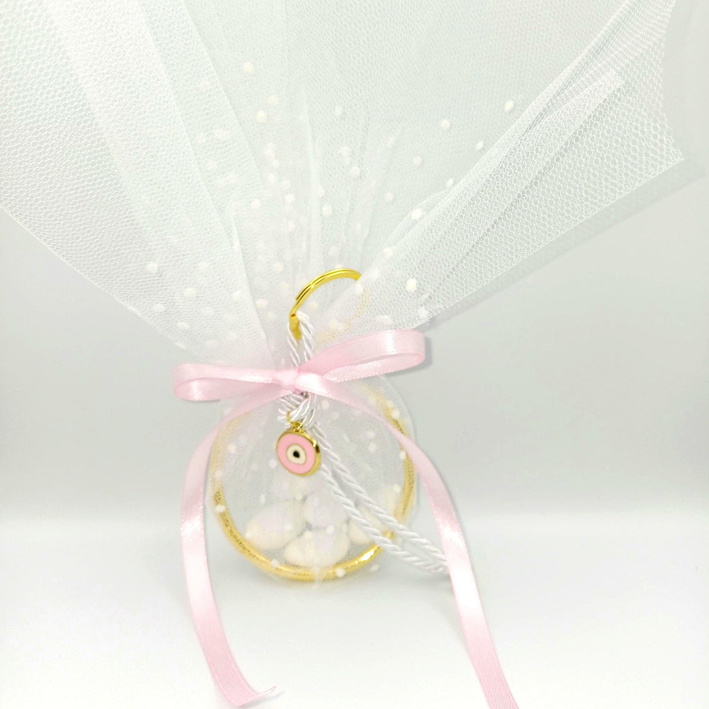 10 pcs, Greek baptism Mpomponiera, Evil eye keychain, Orthodox baptism girl favor, almond candy. Koufeta, Martyrika,jordan almond,mi bautizo