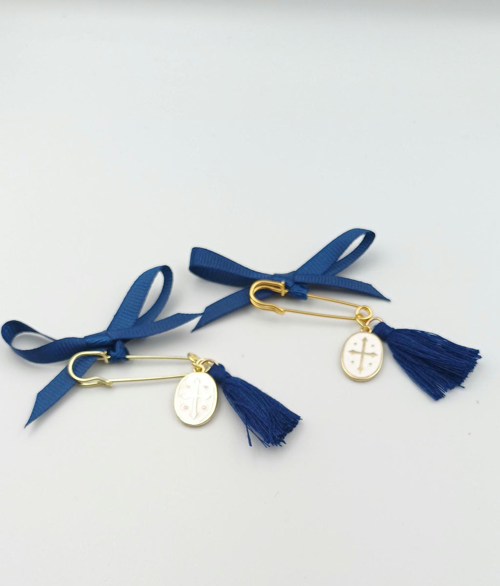 10 pcs,Safety pins Martirika-Greek Baptism, enamel cross martyrika Christening favor-Witness favor gift for guests ,First communion