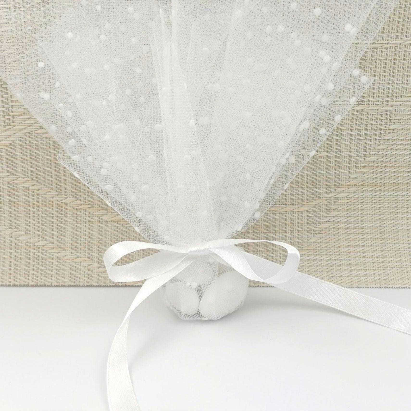 20 pcs Wedding party favors engagement  favors, tulle koufeta bags boubounieres, Christening Greek baptism koufeta jordan almond for guests.
