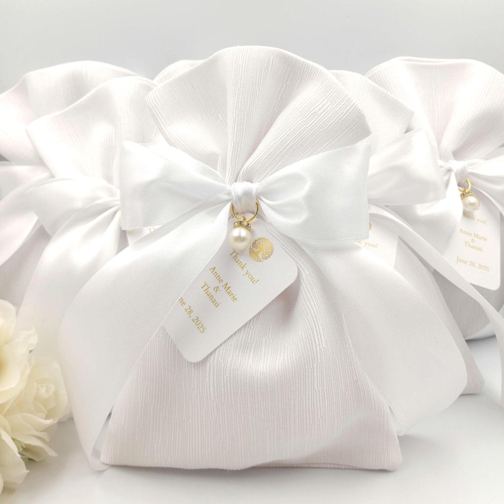 Luxury White Pearl Wedding Favor, White pearl favors, Greek wedding, Orthodox wedding, Koufeta bag,,bridal shower Bomboniere, Koufeta,10pcs