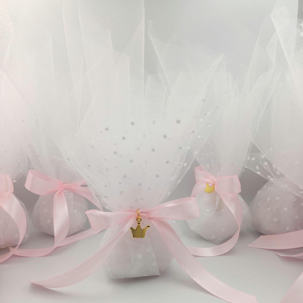 Greek Baptism favors,princess themed traditional tulle bombonieres koufeta ,mi bautizo ,first communion, Italian Bomboniere ,10 pcs.