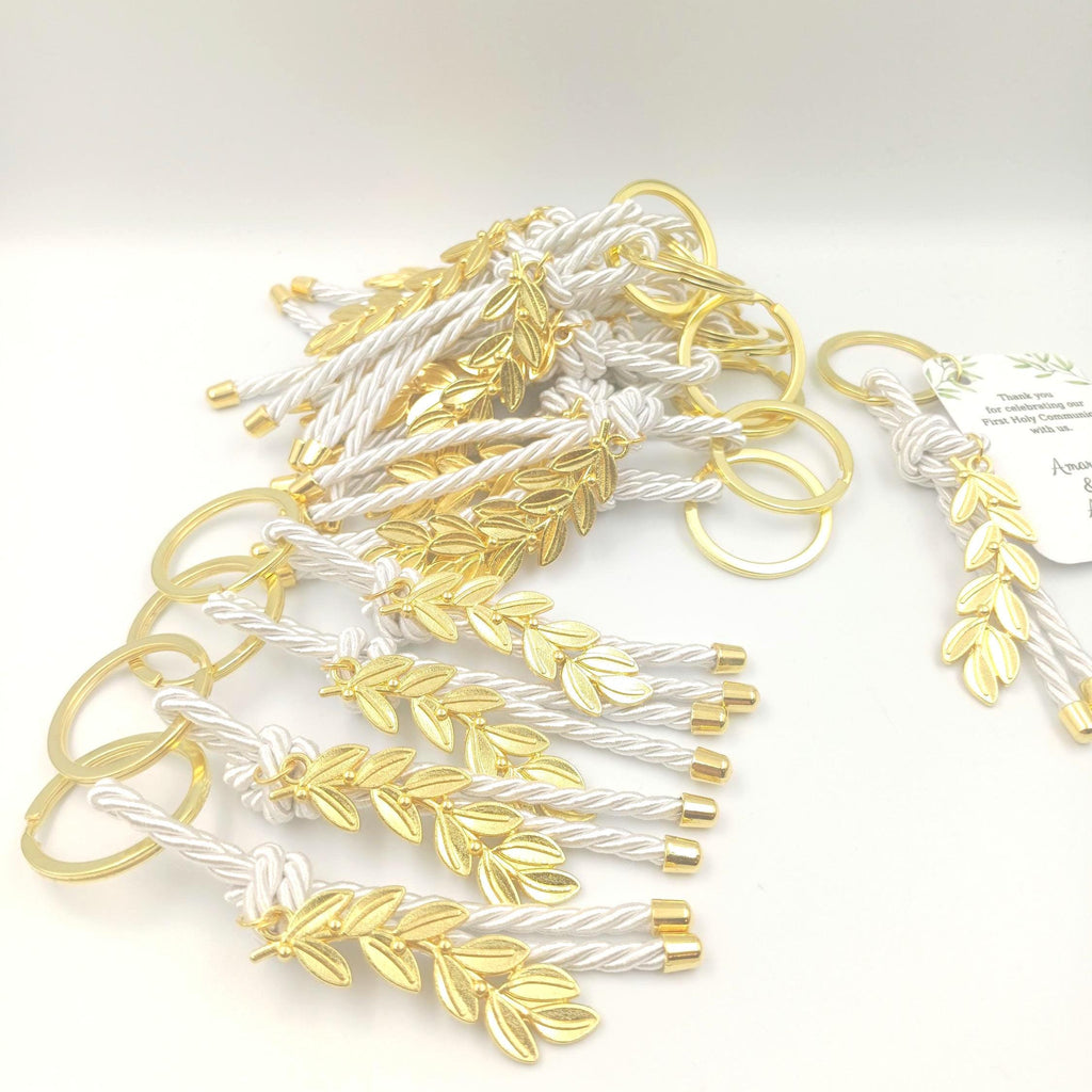 10 pcs, Personalized Olive branch Key chain wedding favors, Bridal Shower party, Greek baptism witness gifts, baptism favor, Gift for guests
