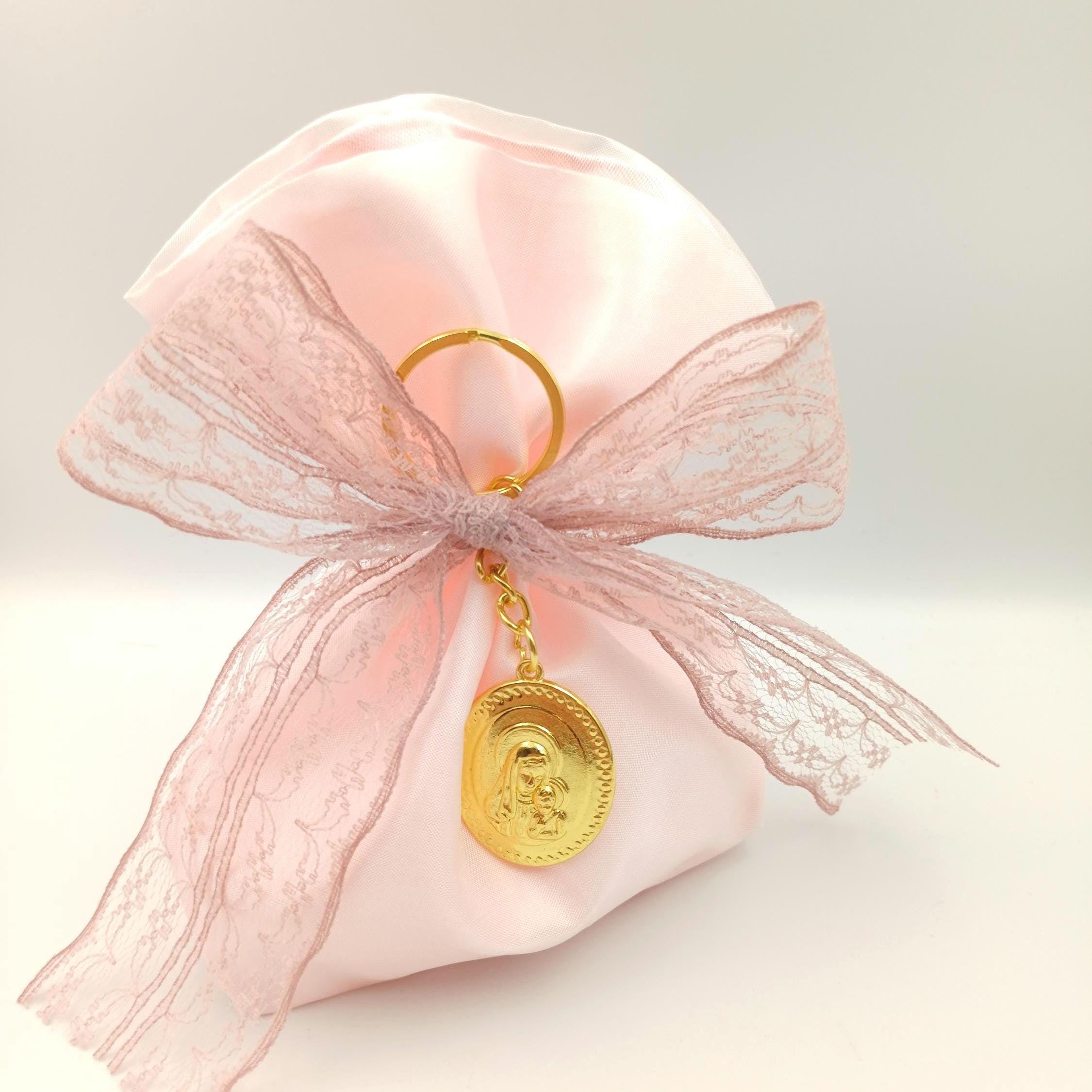 10 pcs, Orthodox icon pink baptism bomboniera, Panagia icon keychain,Girl baptism, Koufeta, baptism favors,Koufeta ,Christening favors