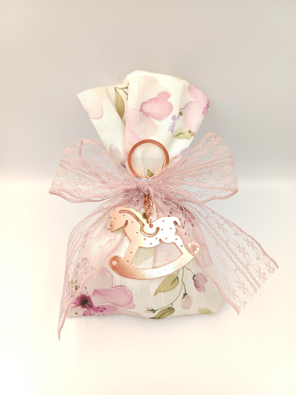 Floral Baptism favors  Greek Orthodox baptism boubounieres ,Communion gifts sugared Almond candy satin pouches , koufeta bags ,10 pcs.