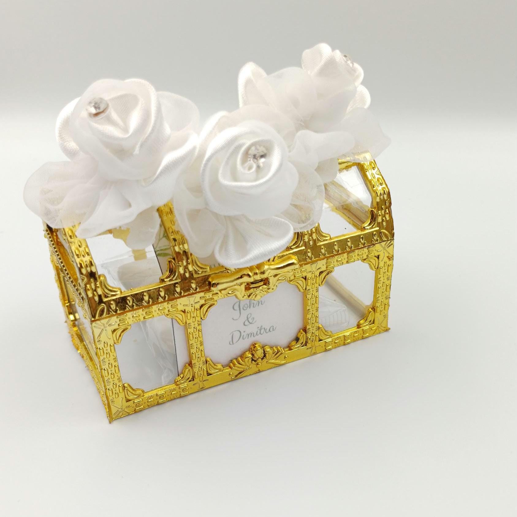 10 pcs-Wedding Favors for Guests ,wedding Favor Boxes,Gold Trinket box-Baby Shower Favors,Bridal Shower Favors,Greek bombonieres box.