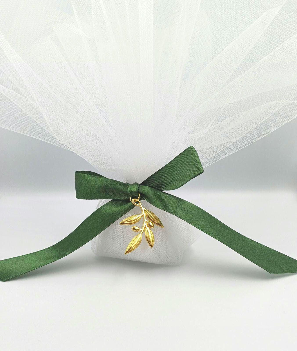 10 pcs, Greek wedding boubouniera, Tulle Wedding Favor, Olive branch favor, Orthodox wedding,  Mpomponiera, Bomboniere, Koufeta.